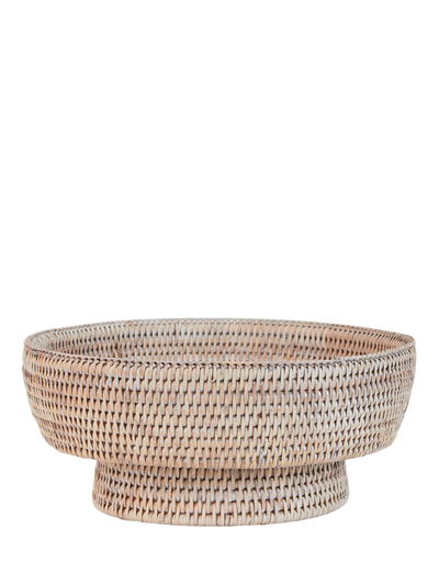 John Lewis Neptune Ashcroft Rattan Fruit Bowl 30cm Natural White Washed- Buy online at McGrocer