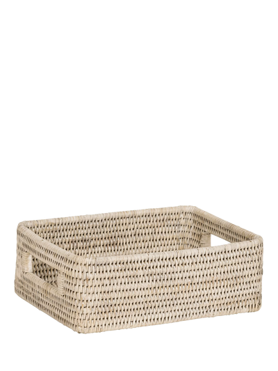 John Lewis Neptune Ashcroft Small Rattan Box Tray, Natural- Buy online at McGrocer