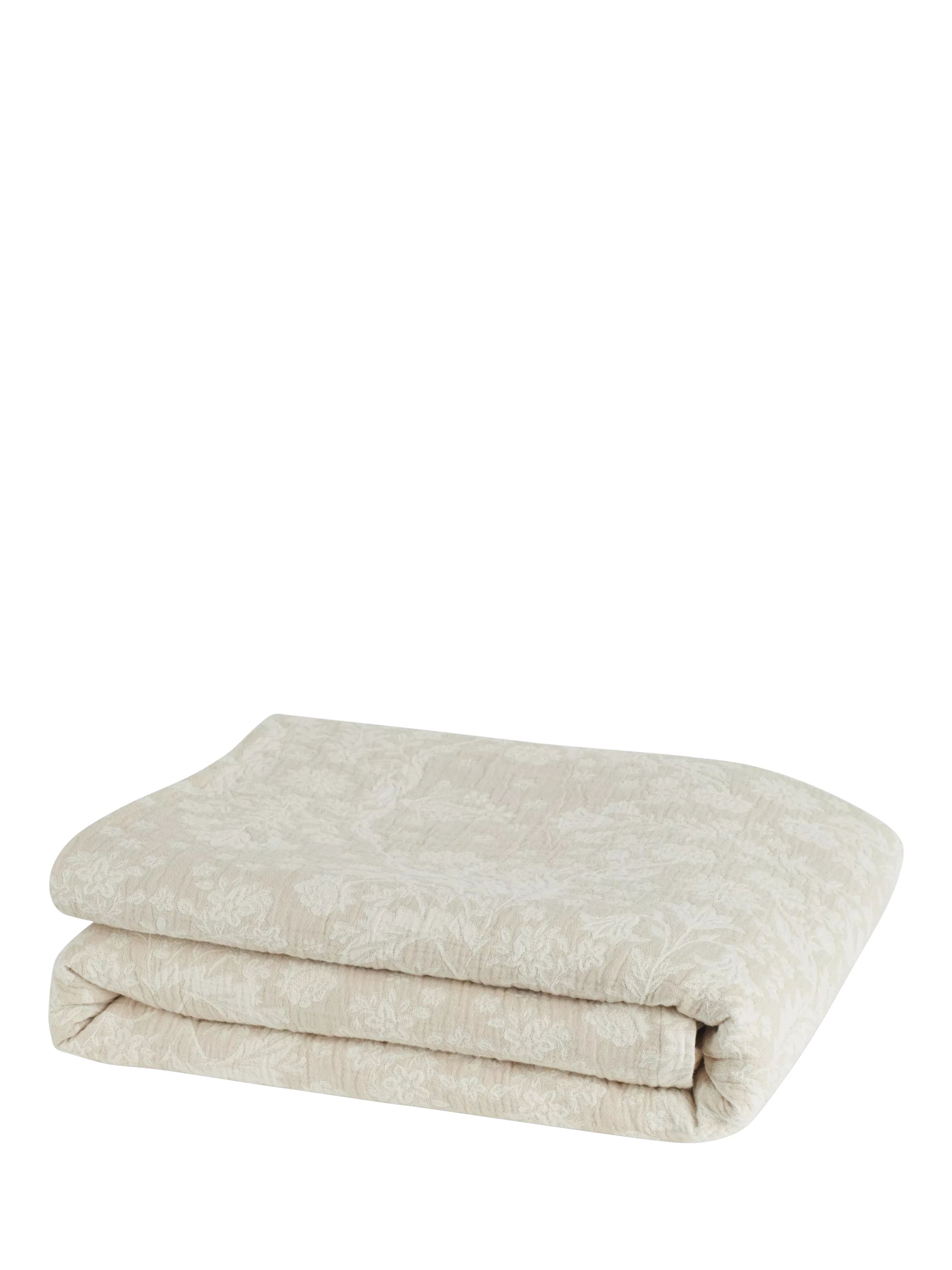 Neptune Etta reversible cotton bedspread natural cream - British product