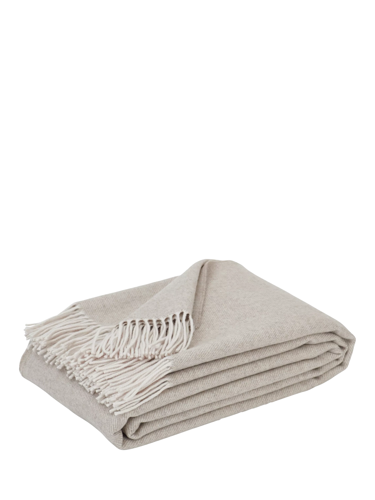 Neptune Sudbury Merino wool throw in natural taupe (British brand)