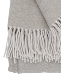 Neptune Sudbury Merino wool throw in natural taupe (British brand)