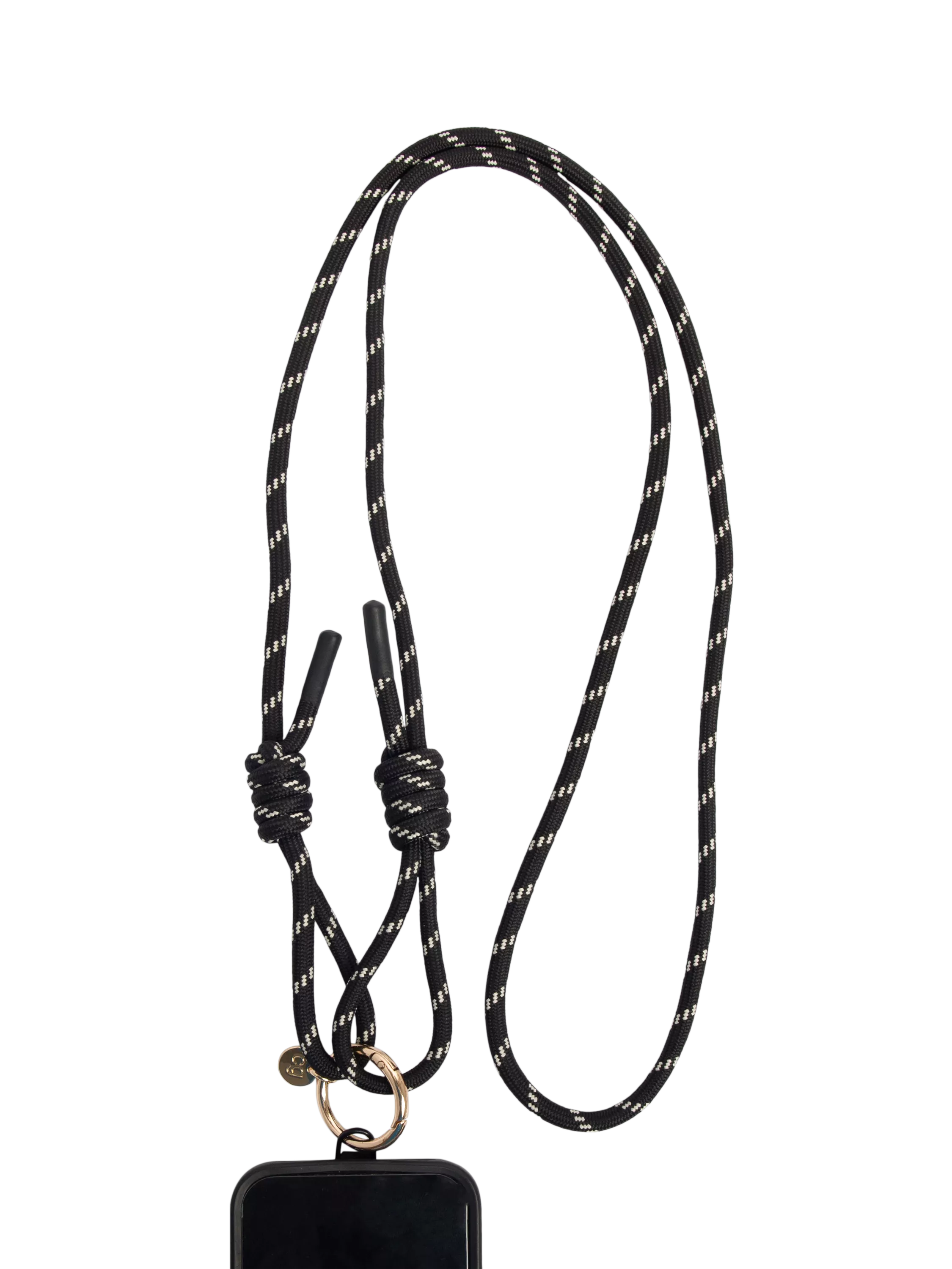 Caroline Gardner cord phone strap black (British brand)