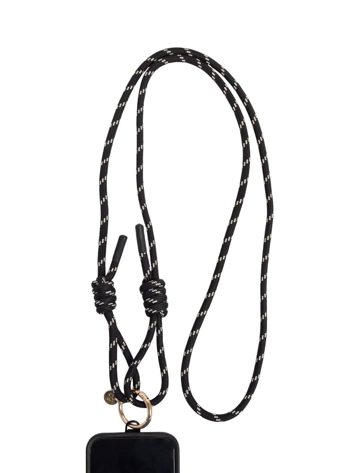 Caroline Gardner cord phone strap black (British brand)