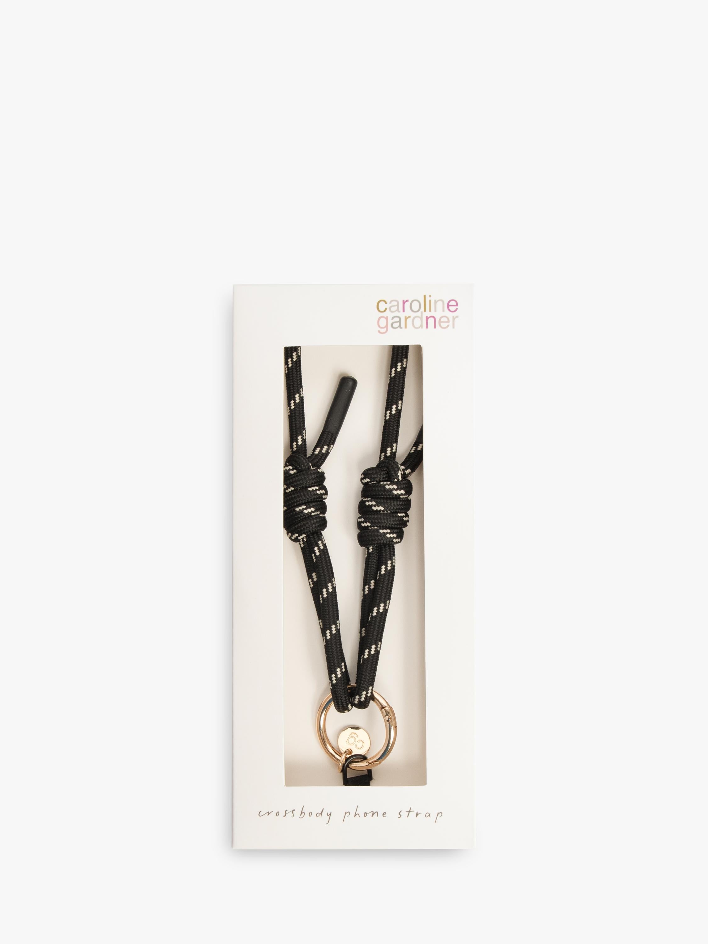 Caroline Gardner cord phone strap black (British brand)