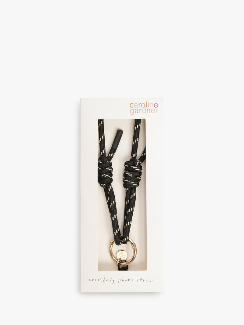 Caroline Gardner cord phone strap black (British brand)