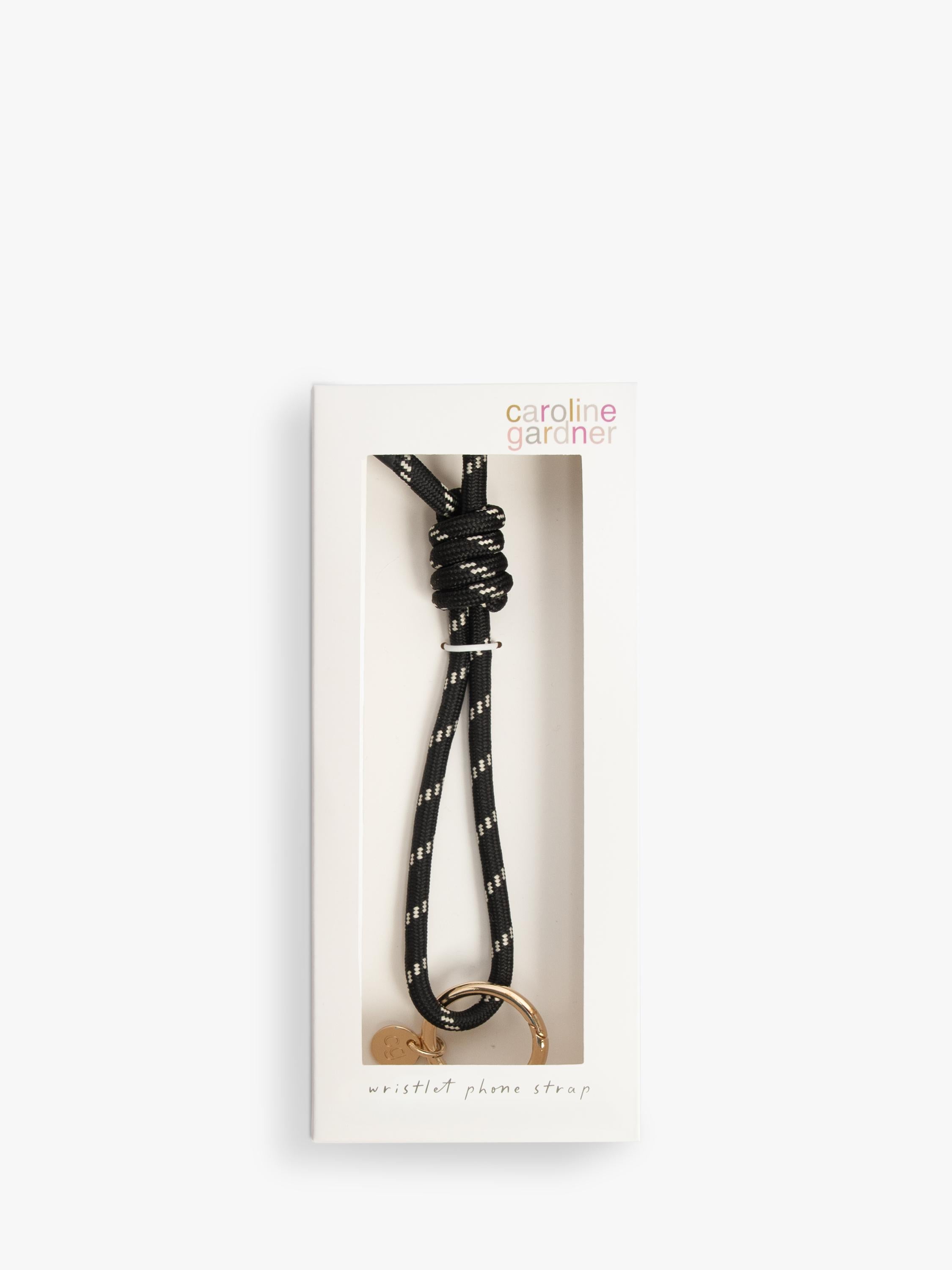 Caroline Gardner cord phone strap black (British brand)