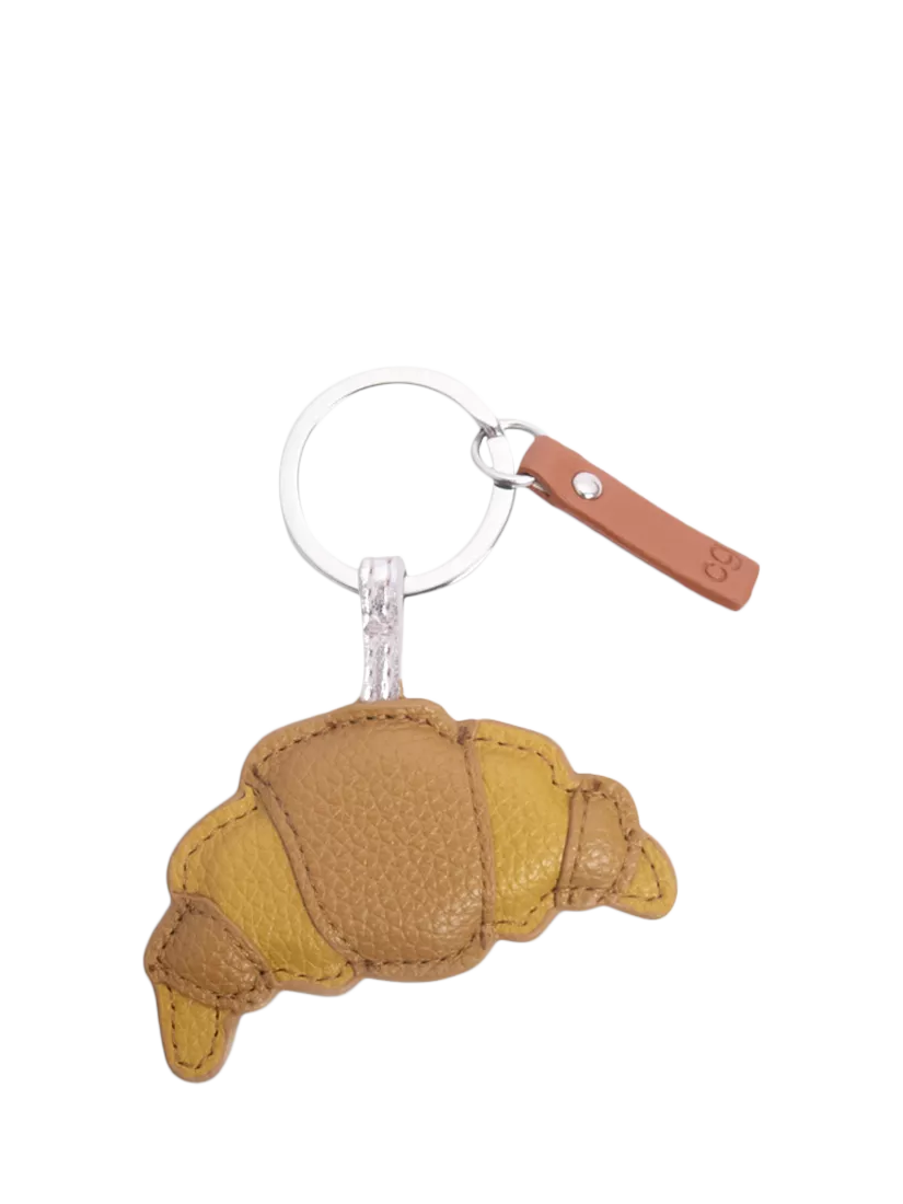 Caroline Gardner croissant keyring brown (British brand)