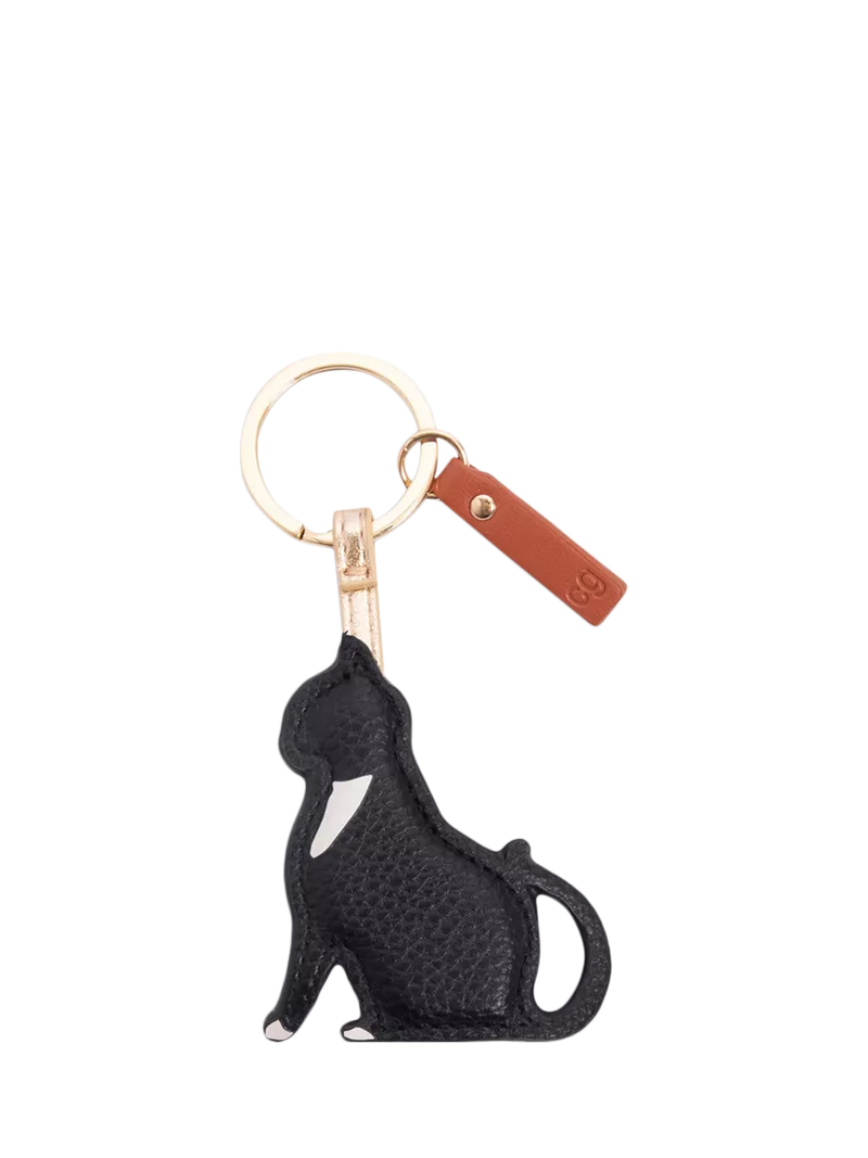 Caroline Gardner tuxedo cat keyring black/white - British product