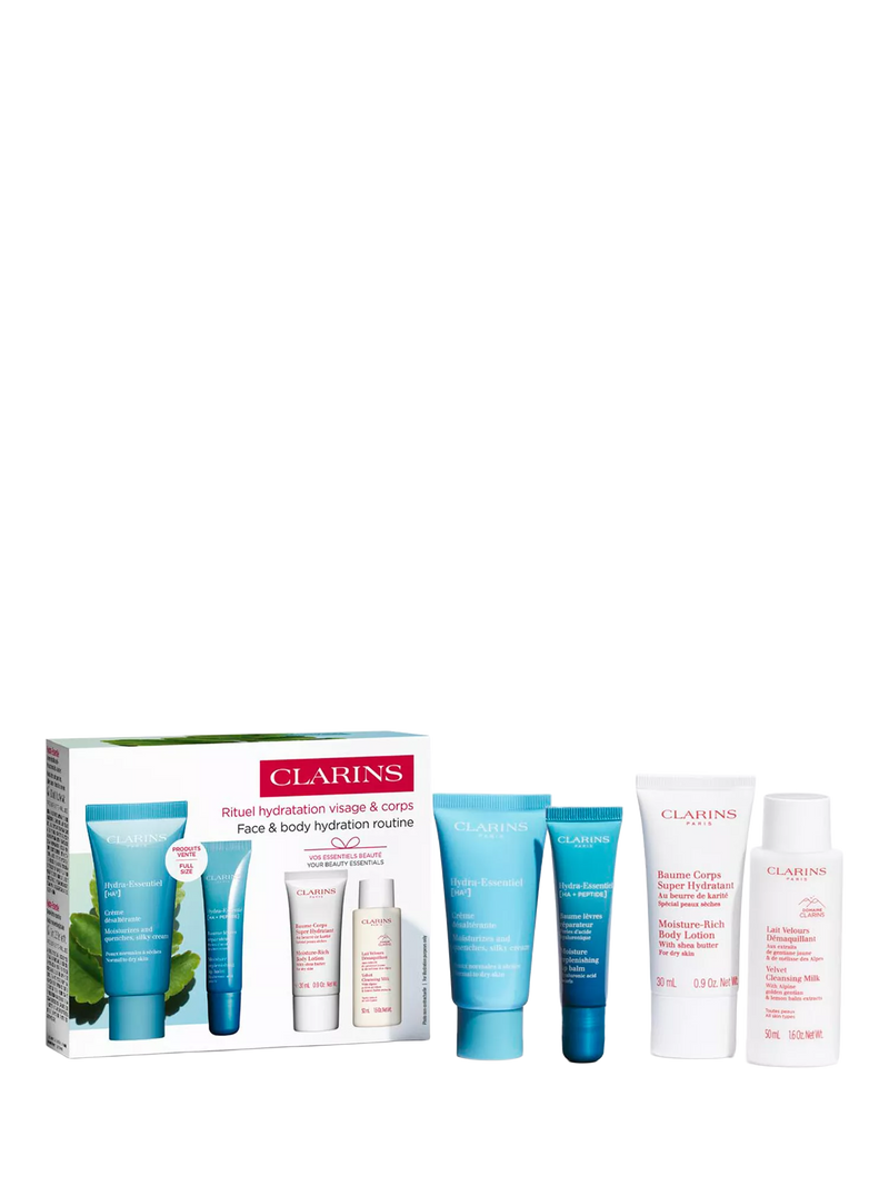 Clarins face and body hydration gift set, UK version
