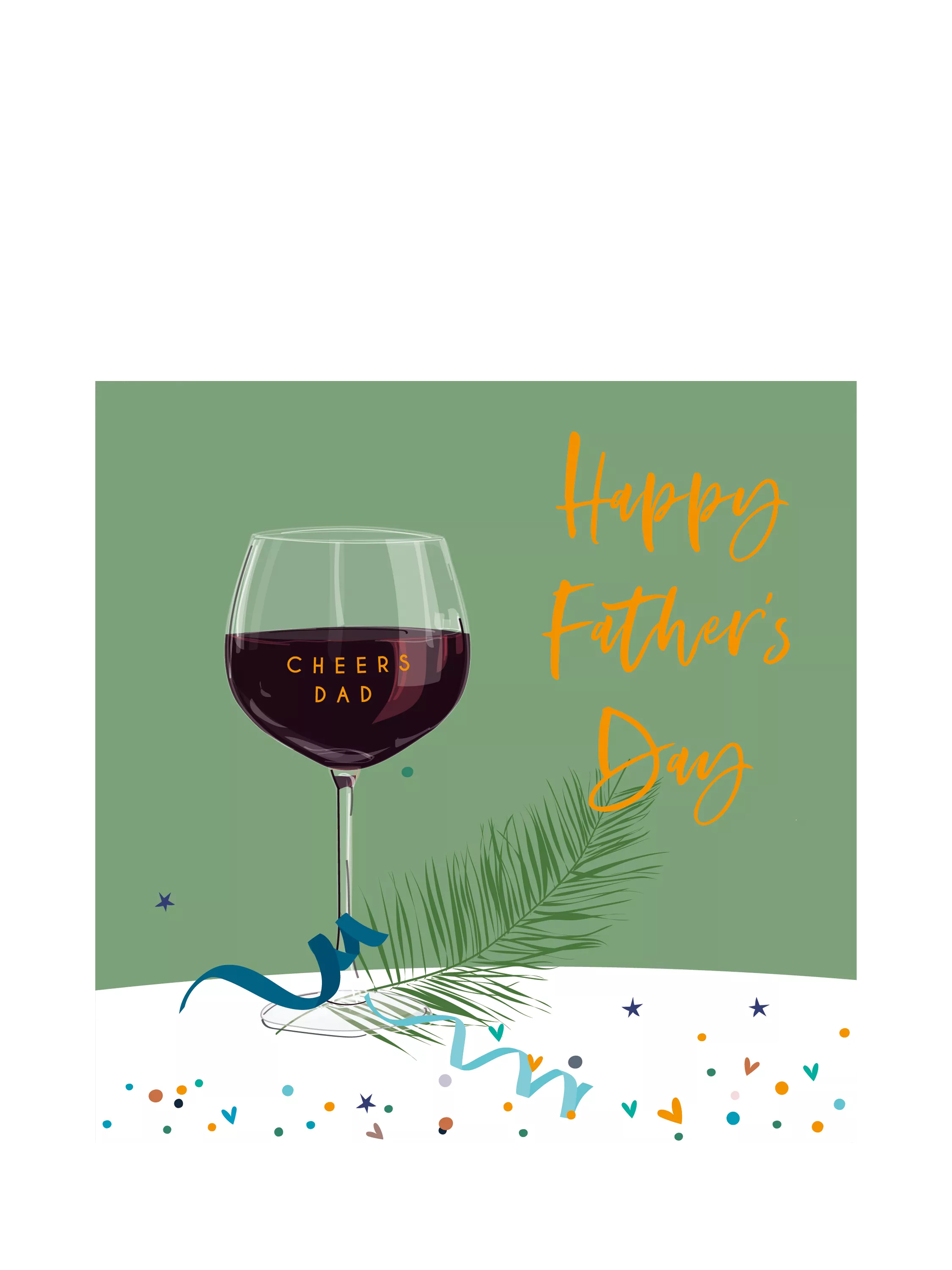 Belly Button Designs red wine Father's Day card - British product