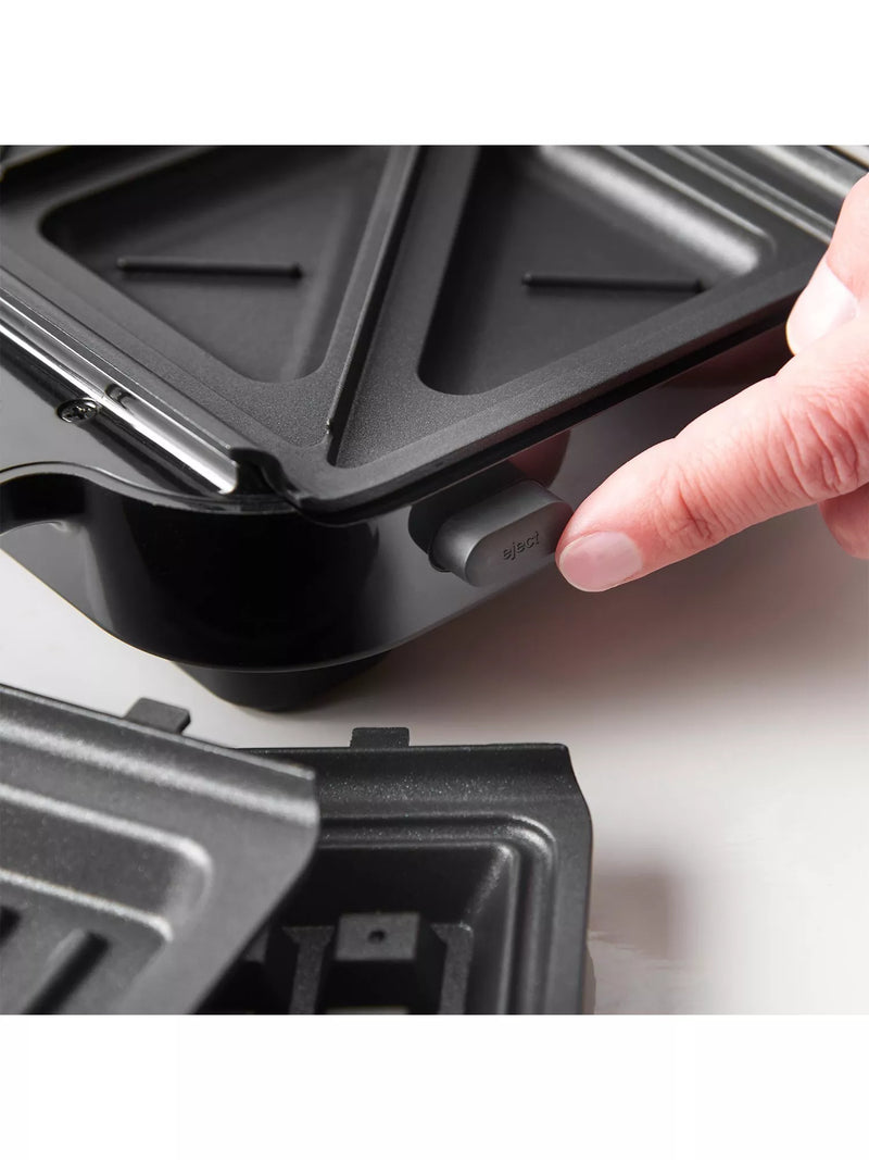 Russell Hobbs 3-in-1 sandwich panini waffle maker black silver - British product