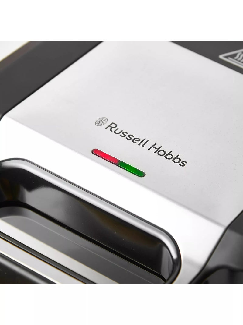 Russell Hobbs 3-in-1 sandwich panini waffle maker black silver - British product