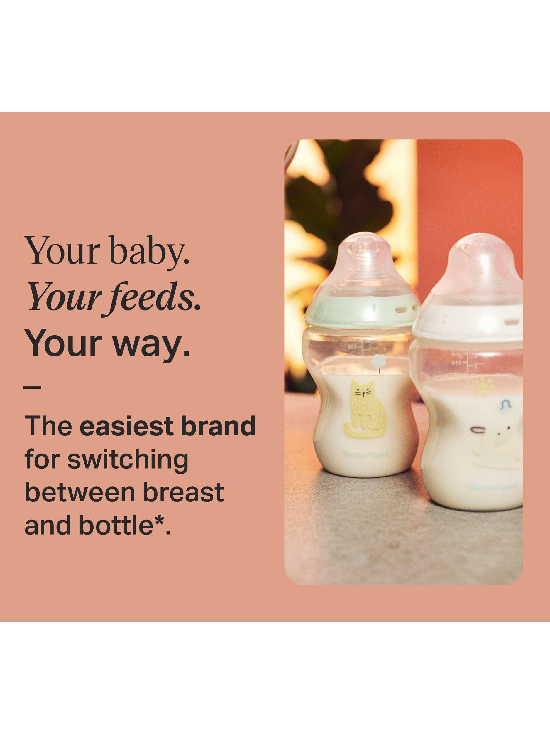 Tommee Tippee Natural Start Anti-Colic baby bottle 260ml pack of 2 - British product