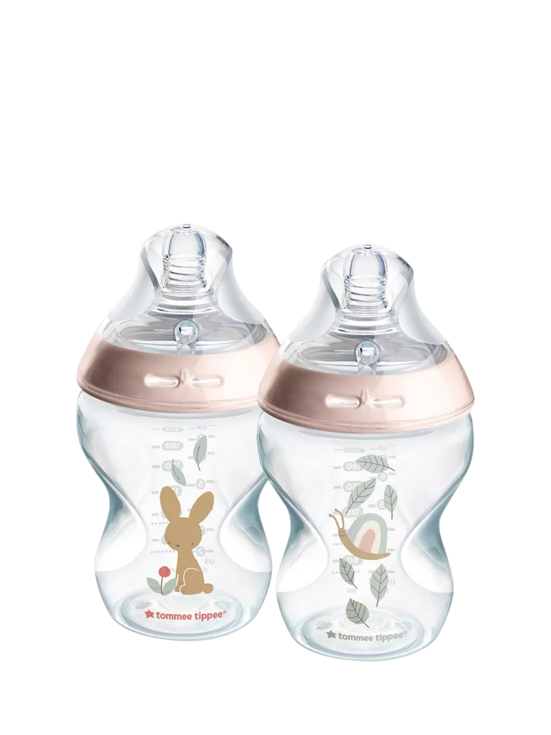 Tommee Tippee natural start anti-colic baby bottle 260ml pink - British product