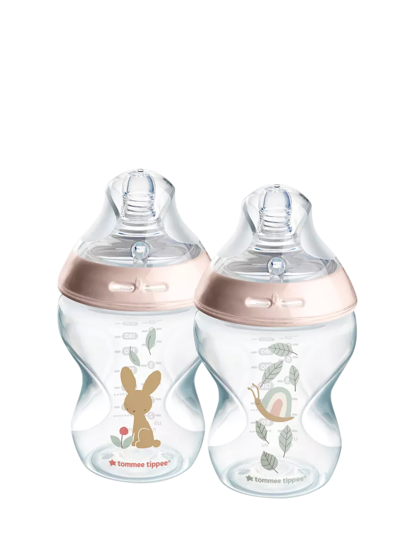 Tommee Tippee natural start anti-colic baby bottle 260ml pink - British product