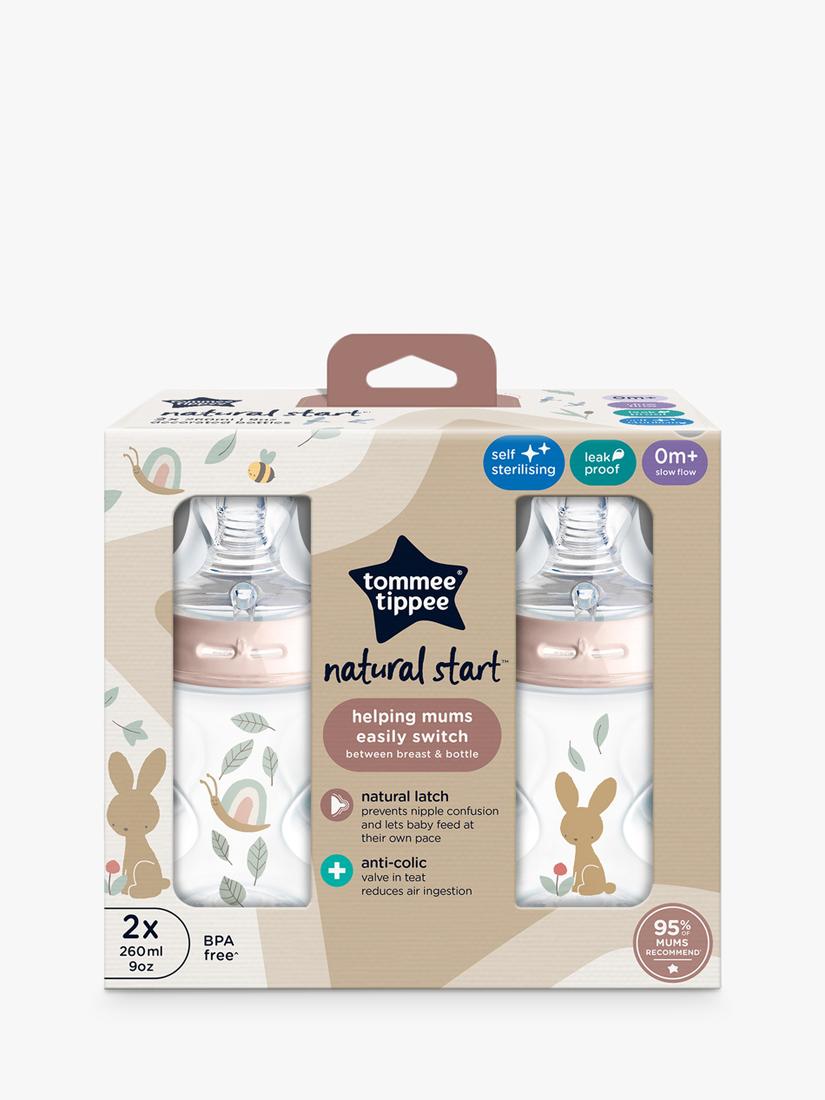 Tommee Tippee natural start anti-colic baby bottle 260ml pink - British product