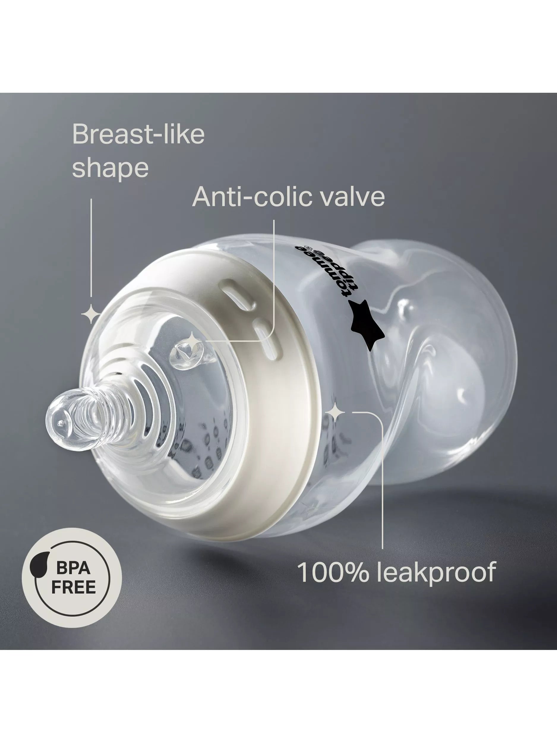Tommee Tippee natural start anti-colic baby bottle 260ml pink - British product