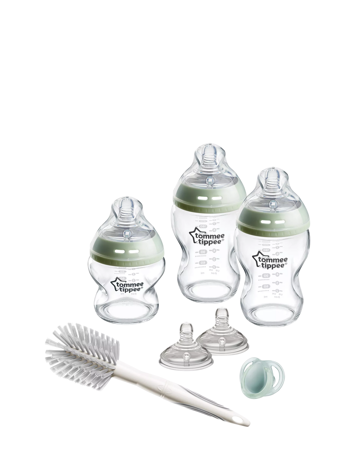 Tommee Tippee Natural Start glass bottle starter kit muted (British brand)