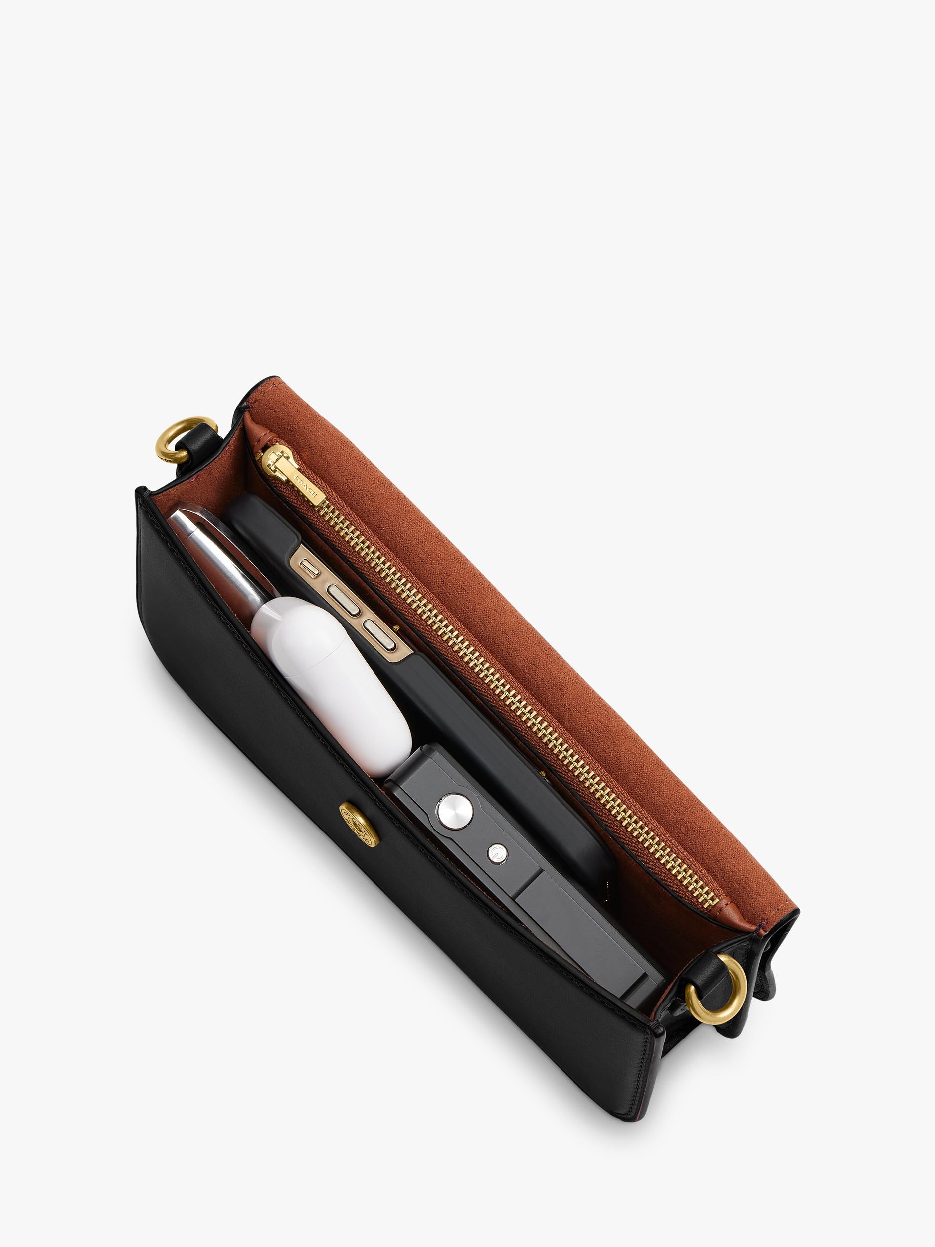 Coach Elora leather crossbody clutch bag (British brand)