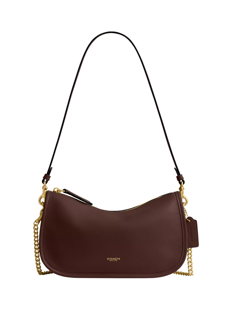 Coach Waverly Leather Shoulder Bag, Maple