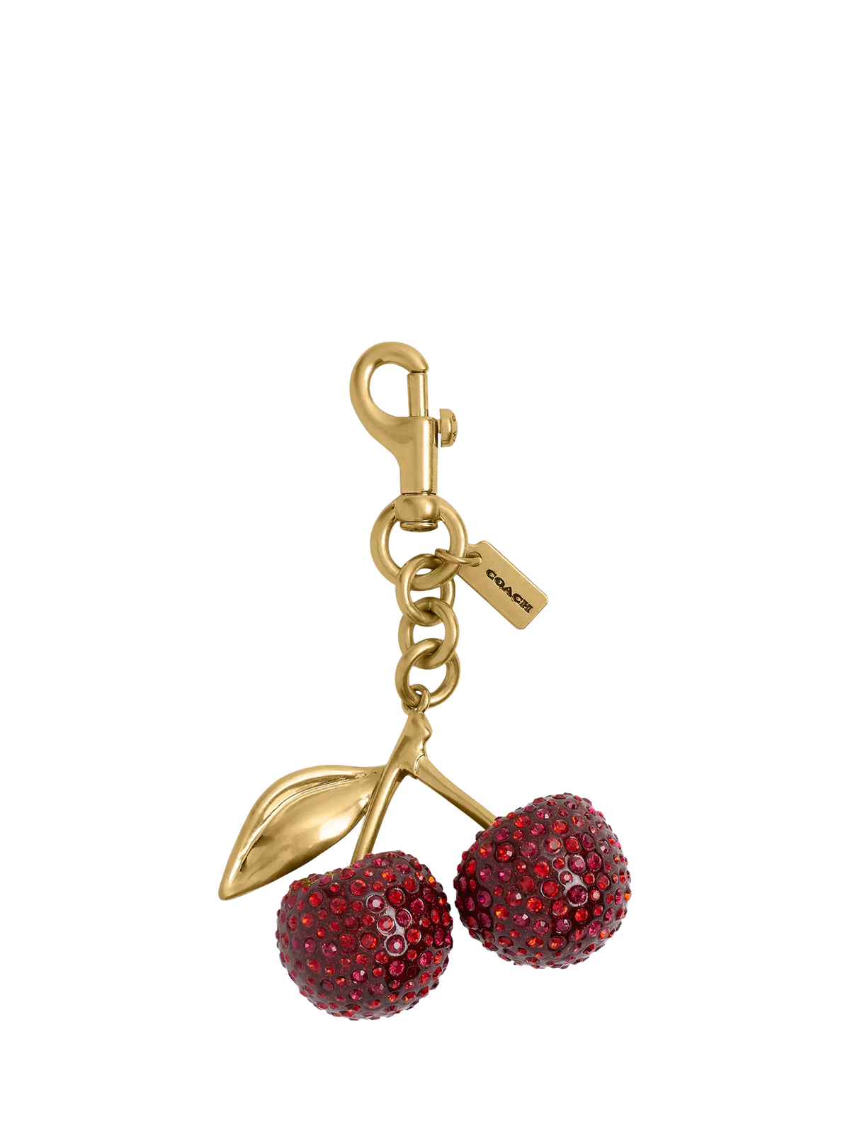 Coach Crystal Cherry Bag Charm compact size - British product