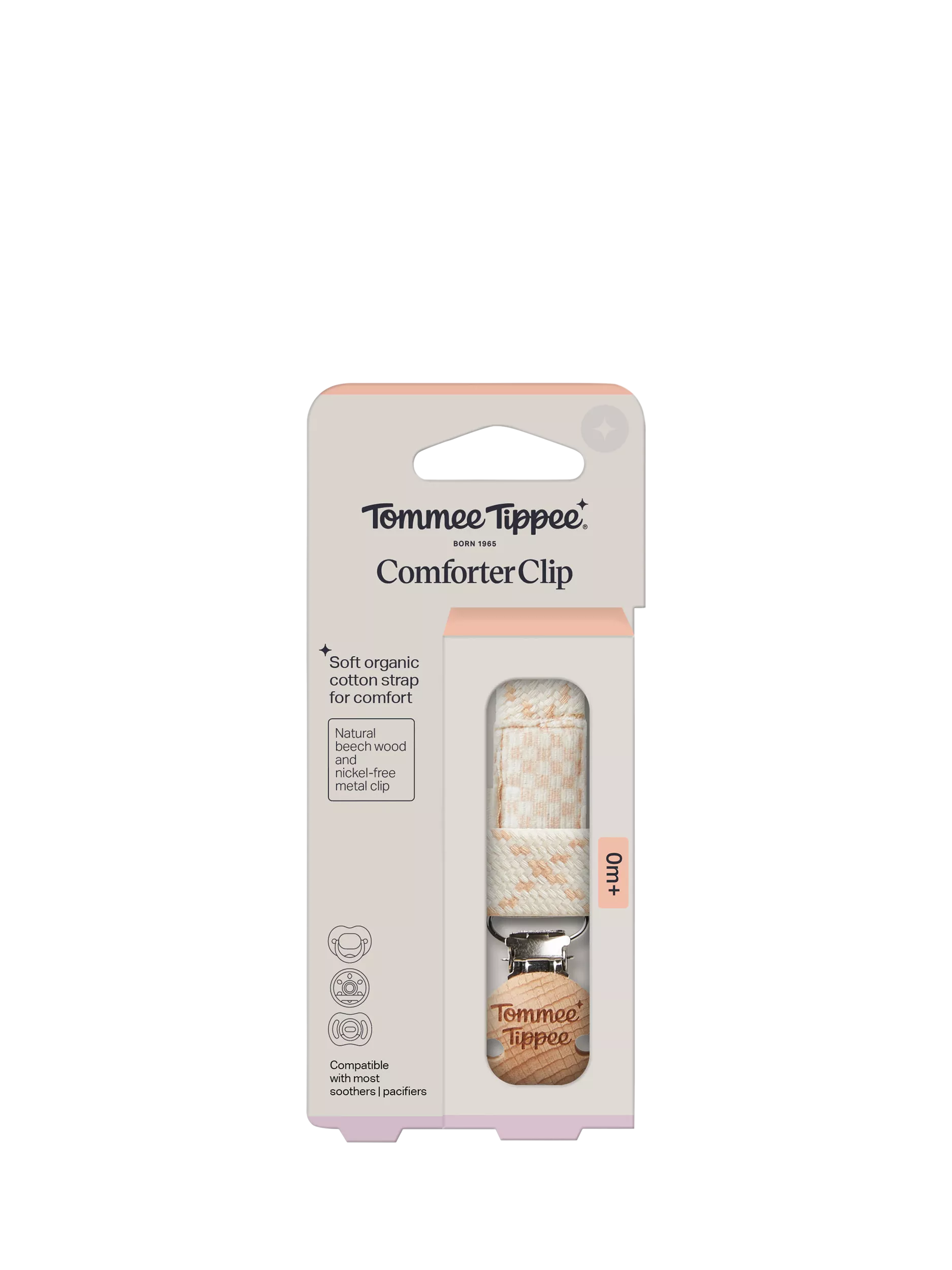 Tommee Tippee soother clip Cream, imported from the UK
