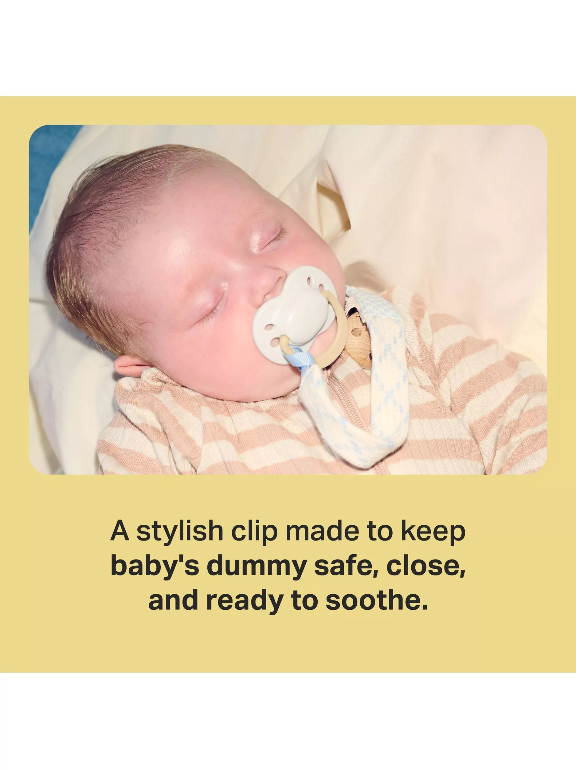 Tommee Tippee soother clip Cream, imported from the UK