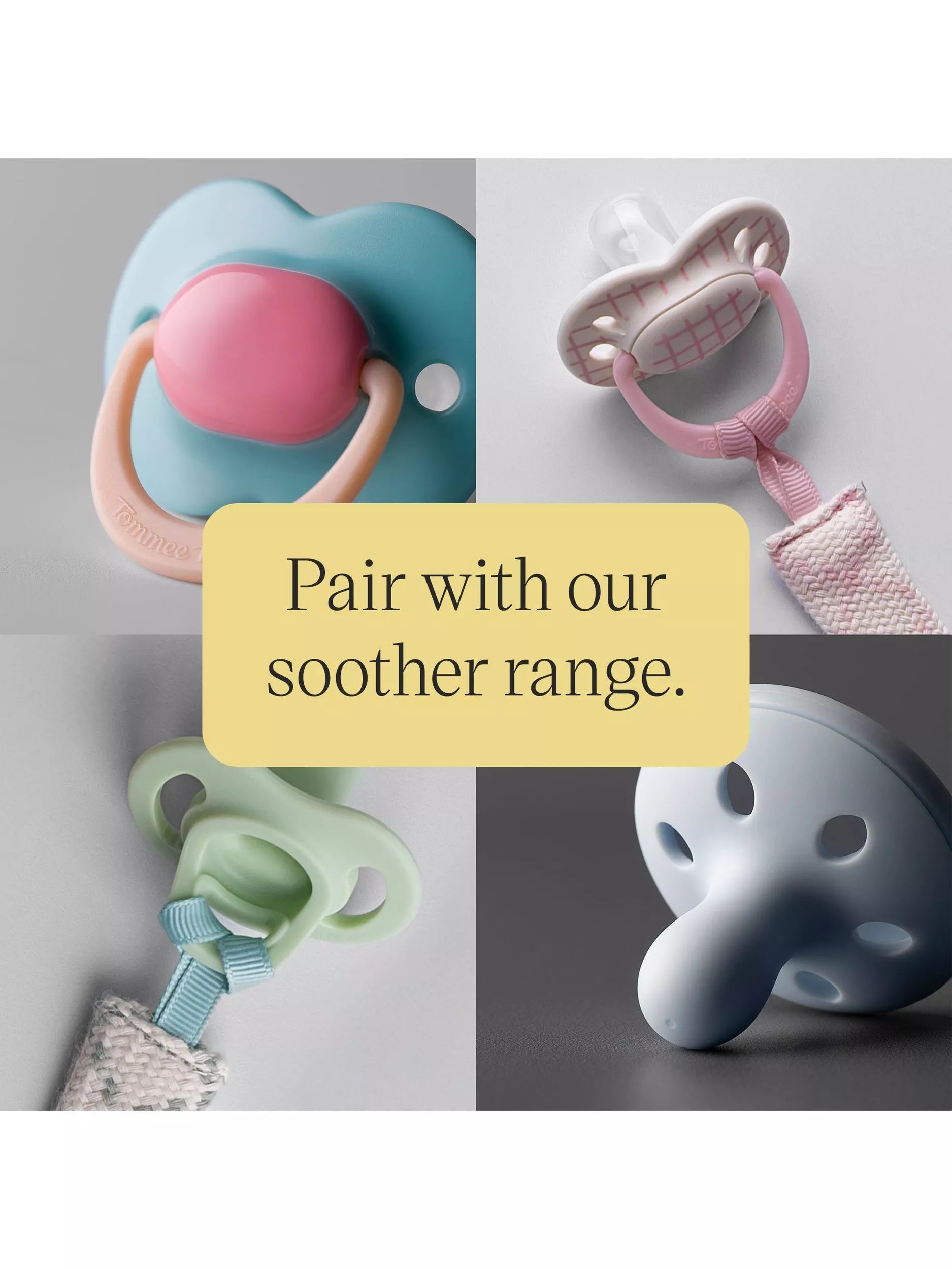 Tommee Tippee soother clip Cream, imported from the UK