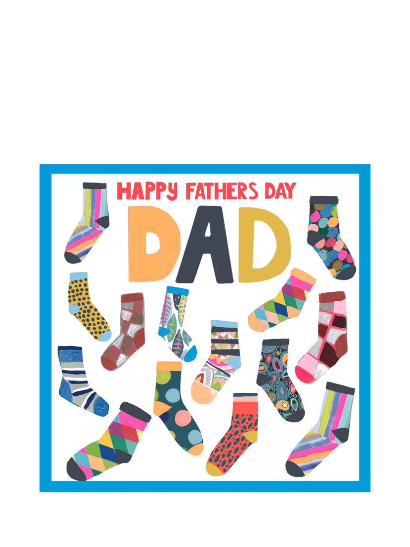 Paper Salad Father's Day card socks design 155mm, imported from the UK