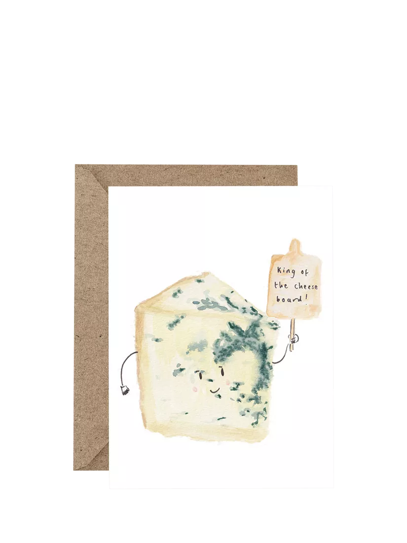 Western Sketch Father's Day Card King of the Cheese Board, UK version