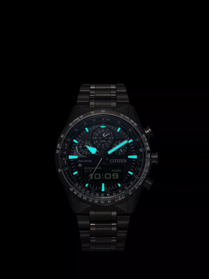 Citizen Promaster Skyhawk chronograph watch black dial, imported from the UK