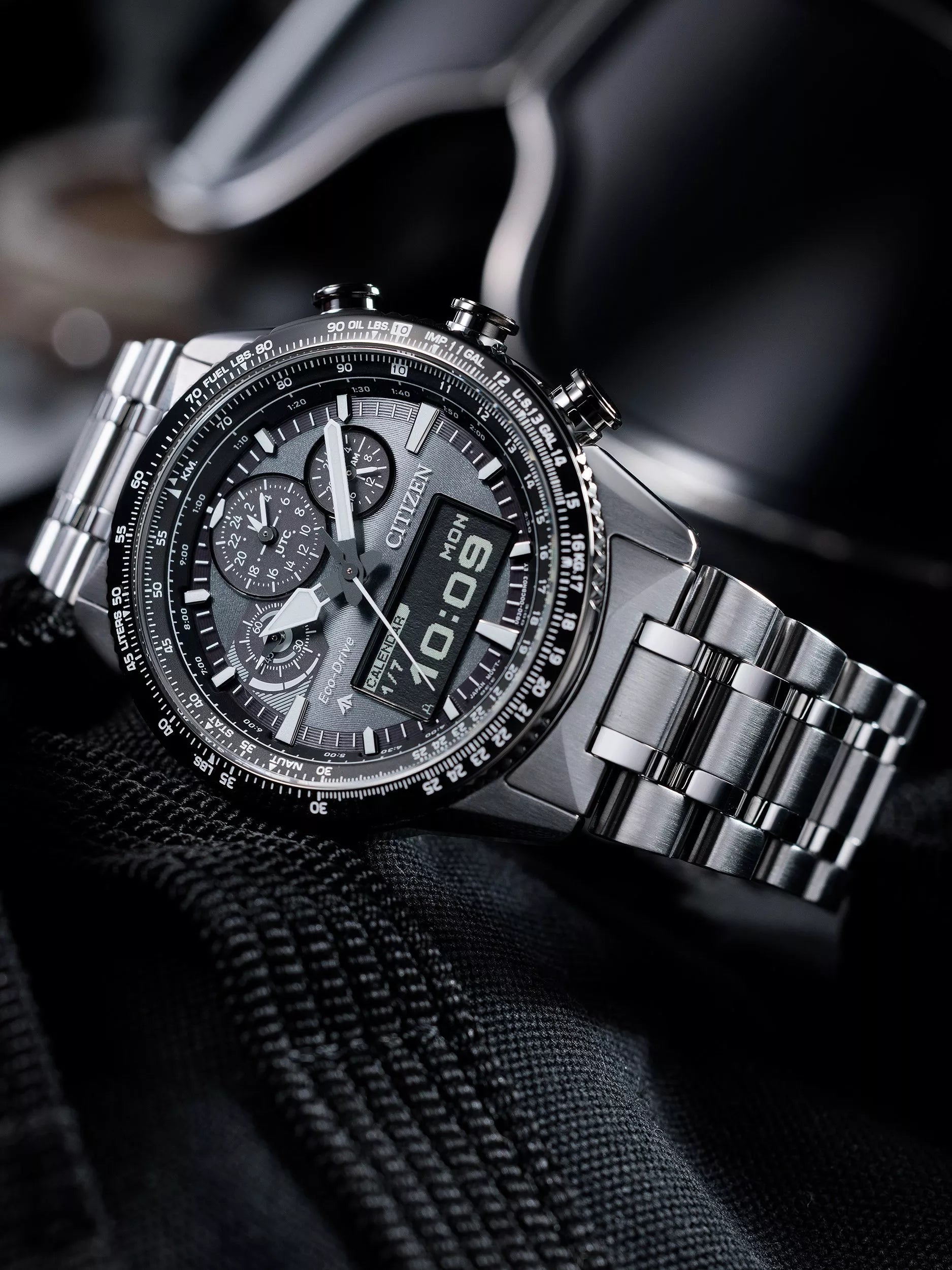 Citizen Promaster Skyhawk chronograph watch 43mm, UK version
