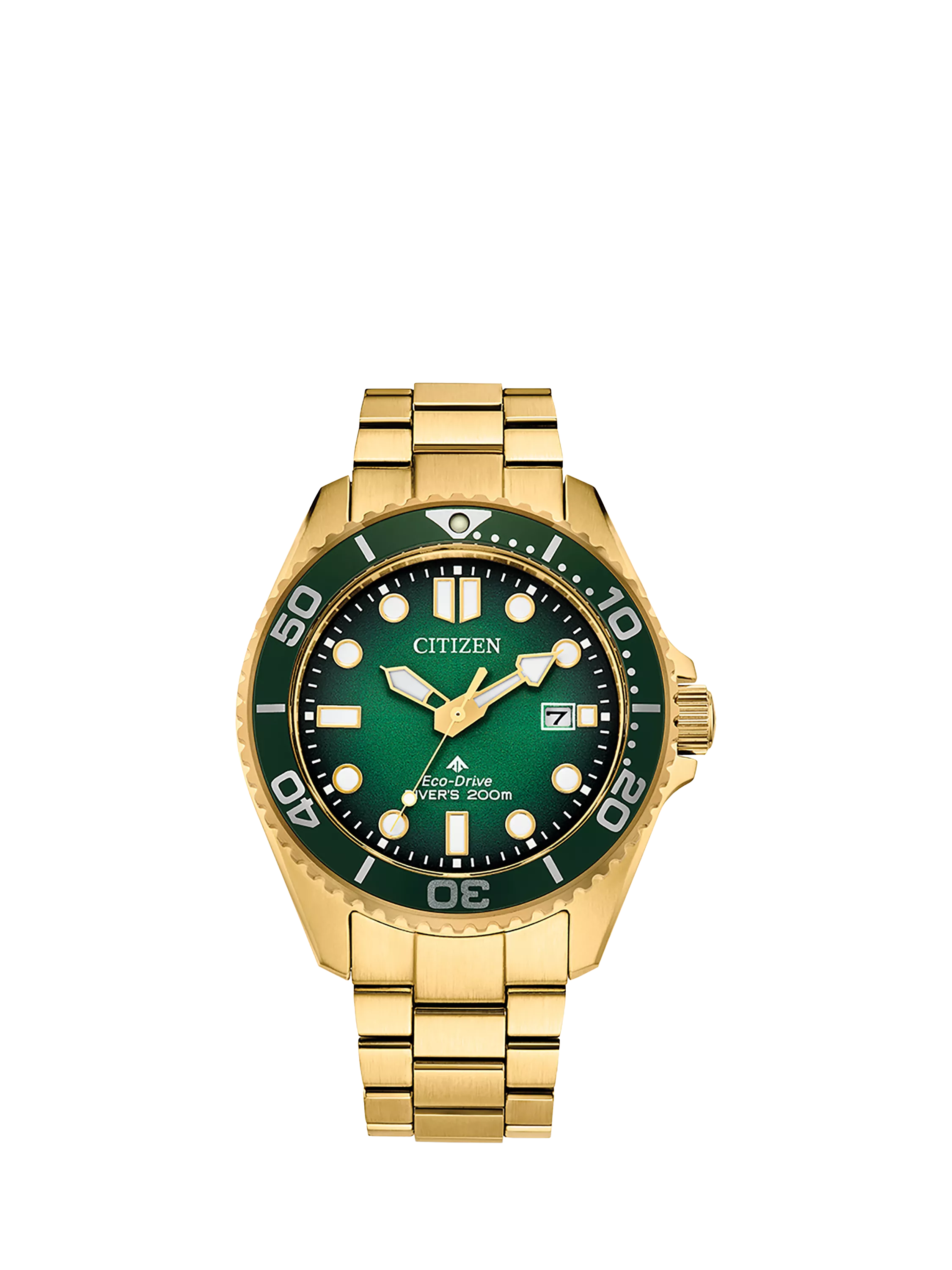 Citizen Promaster Dive watch green dial gold bracelet (British brand)