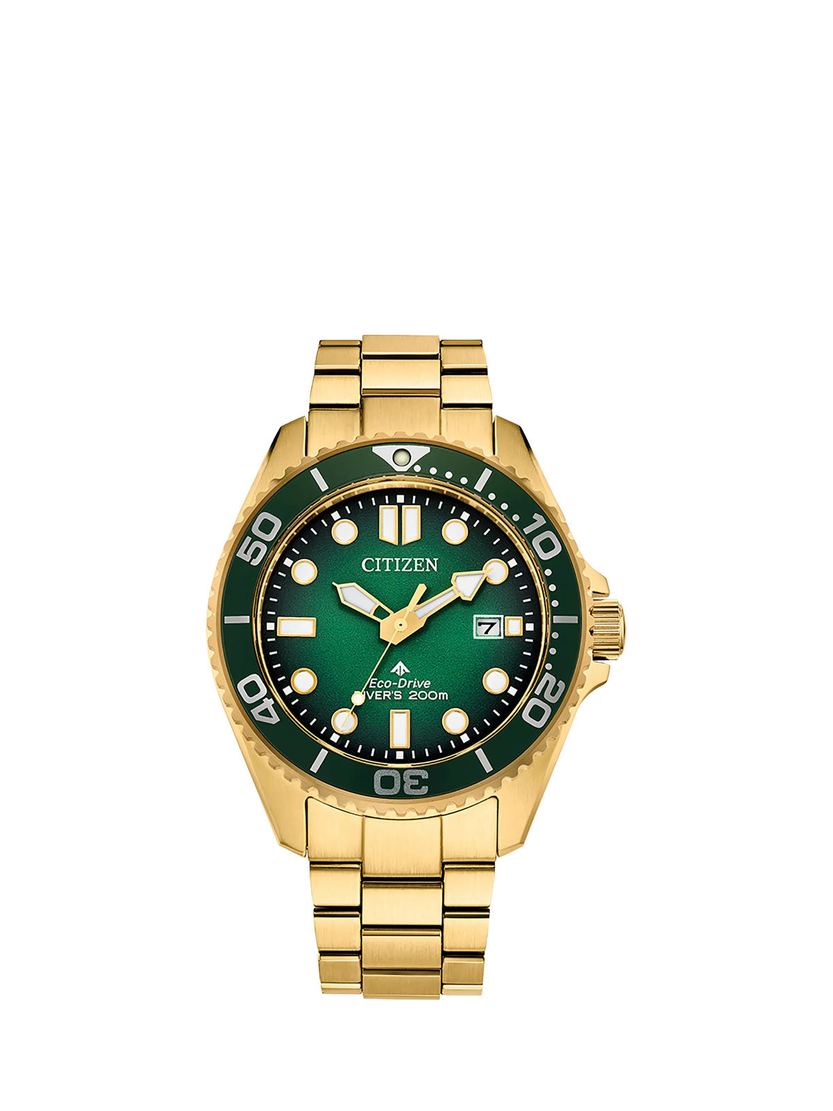 Citizen Promaster Dive watch green dial gold bracelet (British brand)
