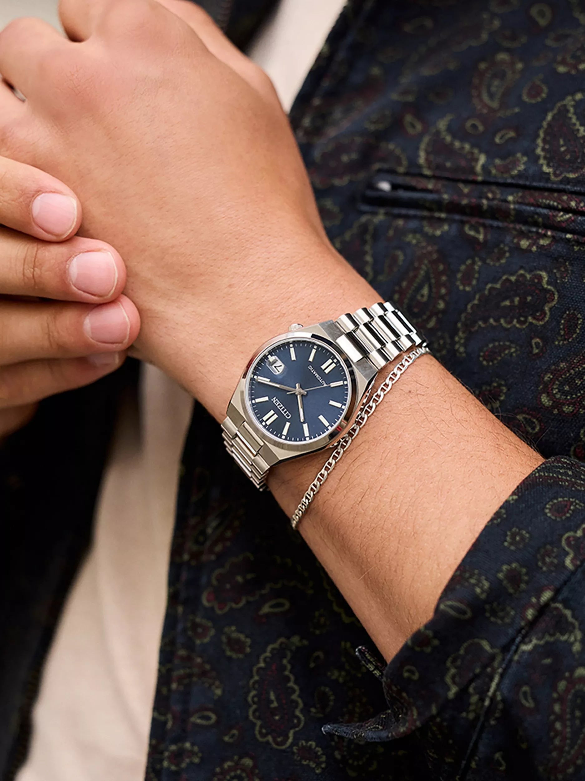 Citizen men's Tsuyosa Automatic watch blue dial 37mm - British product