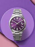 Citizen Tsuyosa automatic watch with purple dial, UK version
