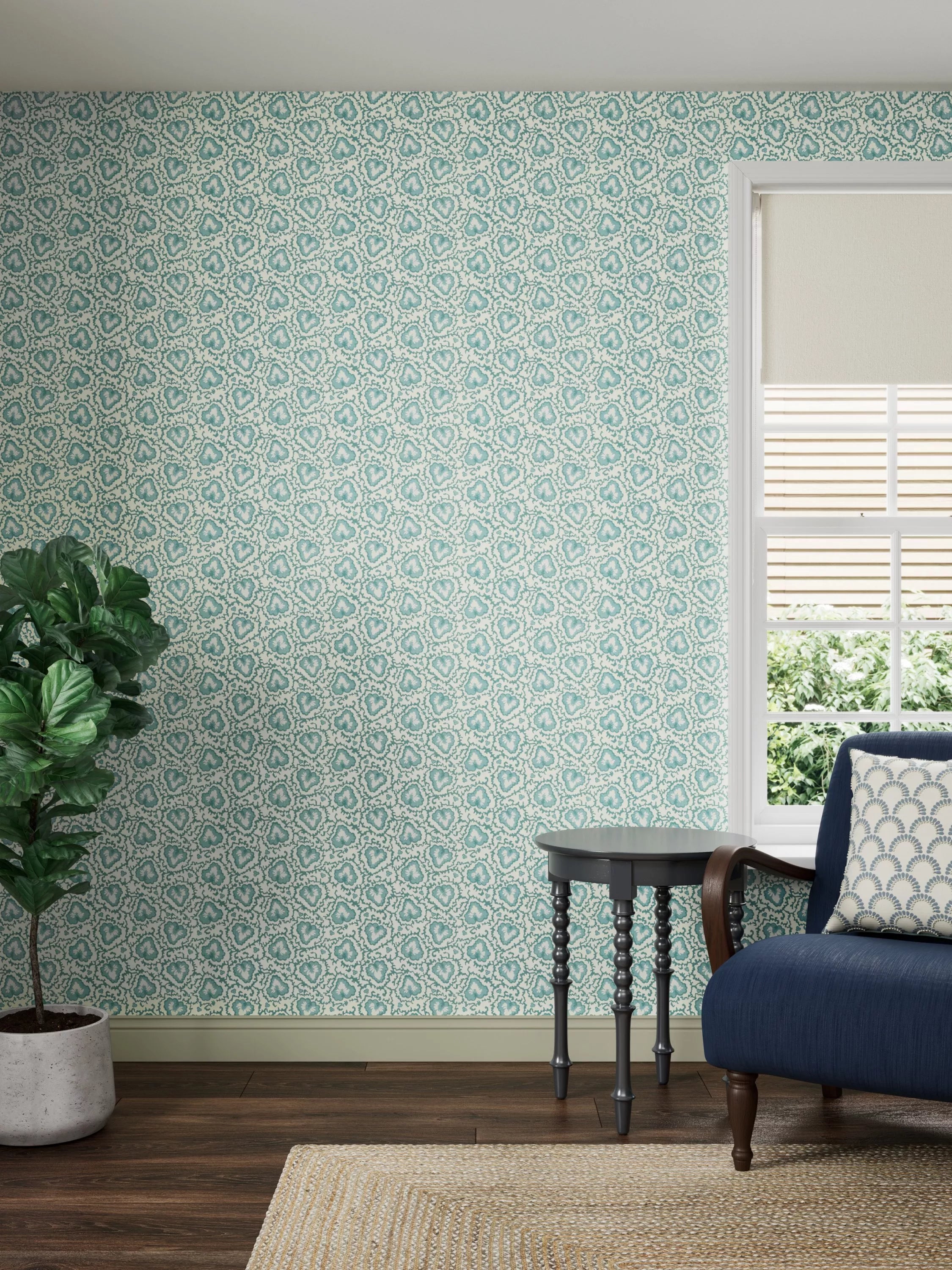 John Lewis Sanderson Frisk wallpaper dove blue - British product