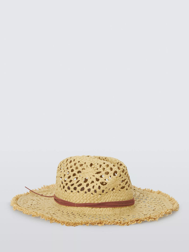 John Lewis natural straw cowboy hat, imported from the UK