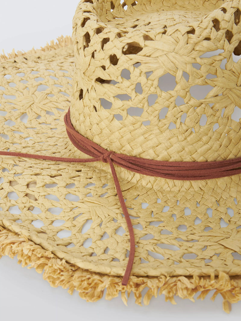 John Lewis natural straw cowboy hat, imported from the UK