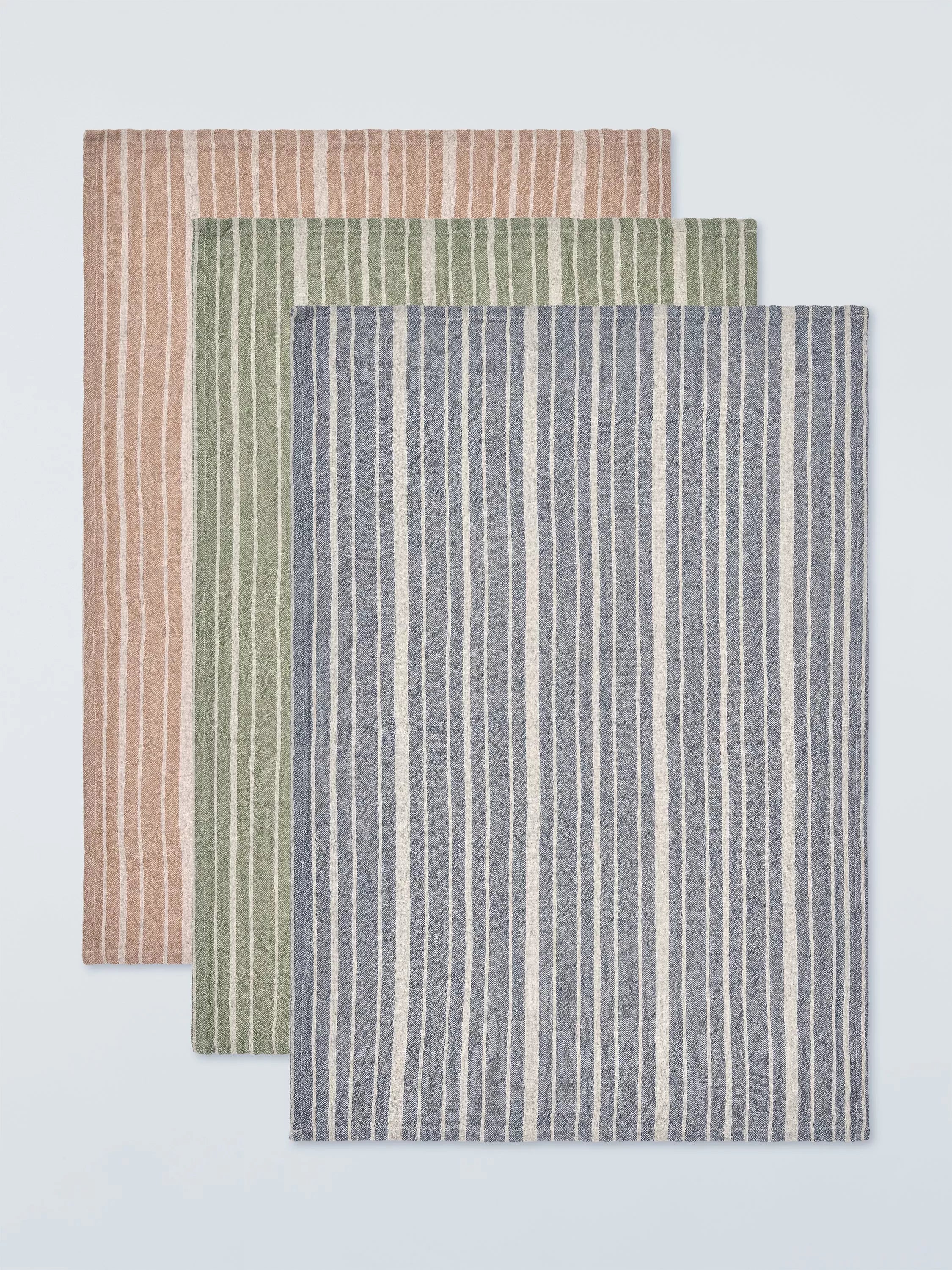 John Lewis pure cotton striped tea towels set of 3 - British product