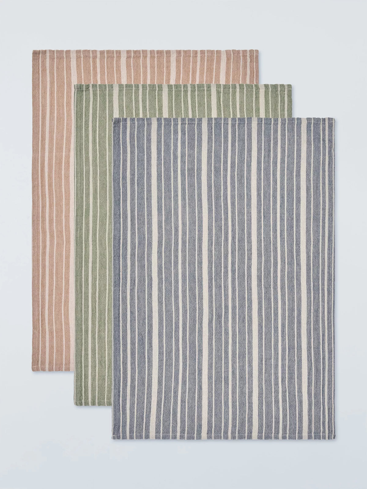 John Lewis pure cotton striped tea towels set of 3 - British product