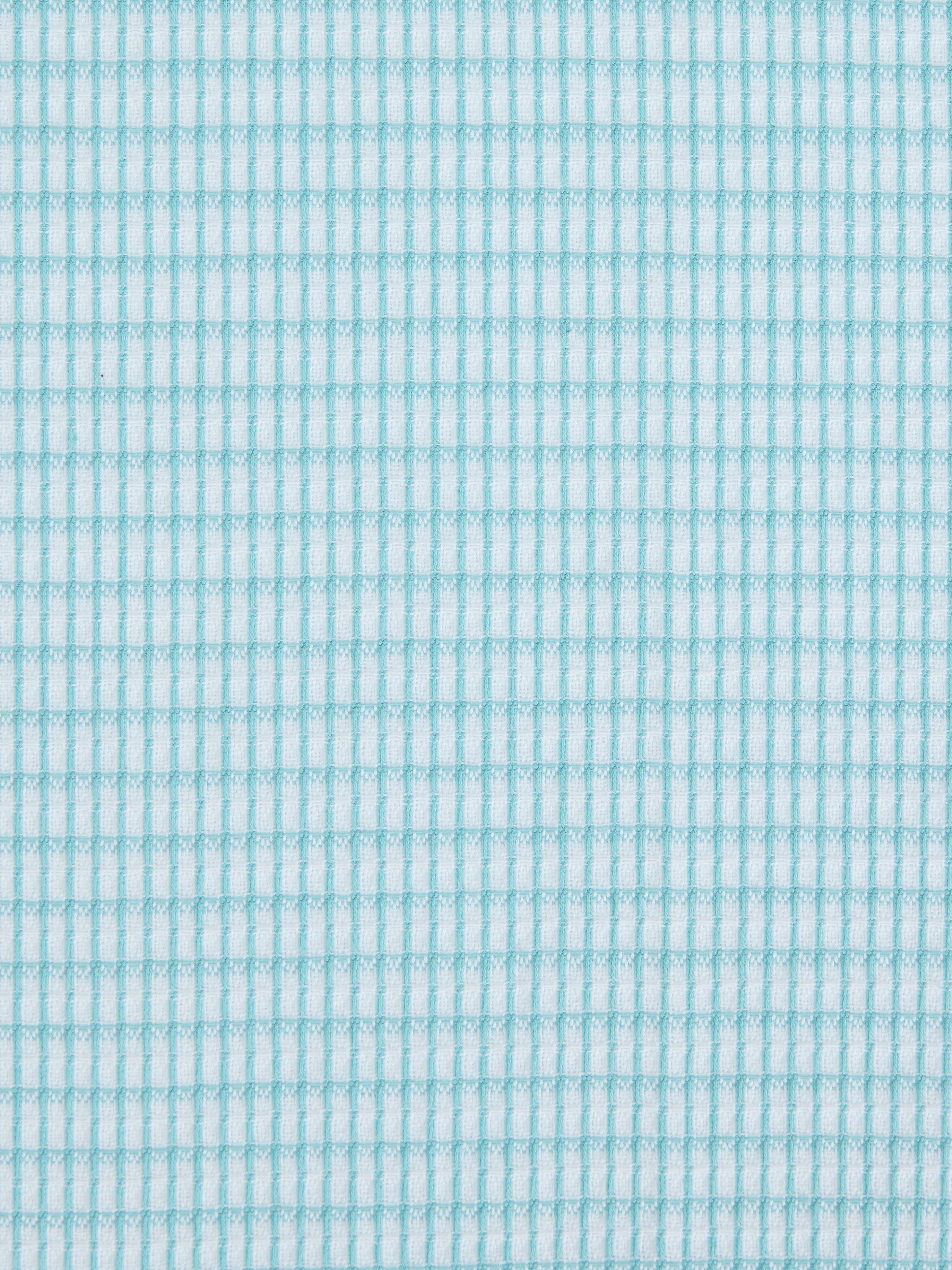 John Lewis waffle cotton tea towels blue, imported from the UK