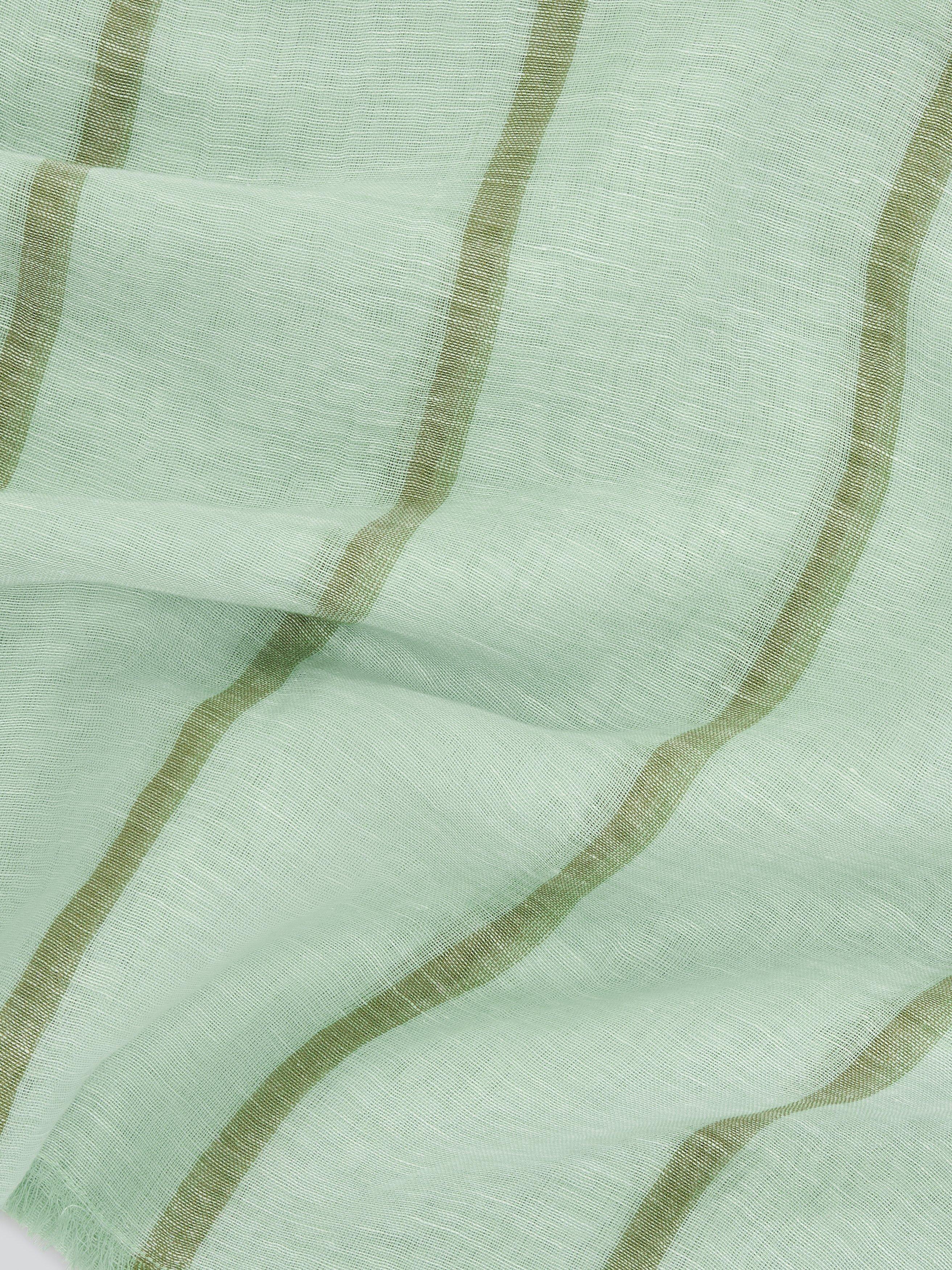 John Lewis stripe linen blend scarf 180x90cm (British brand)