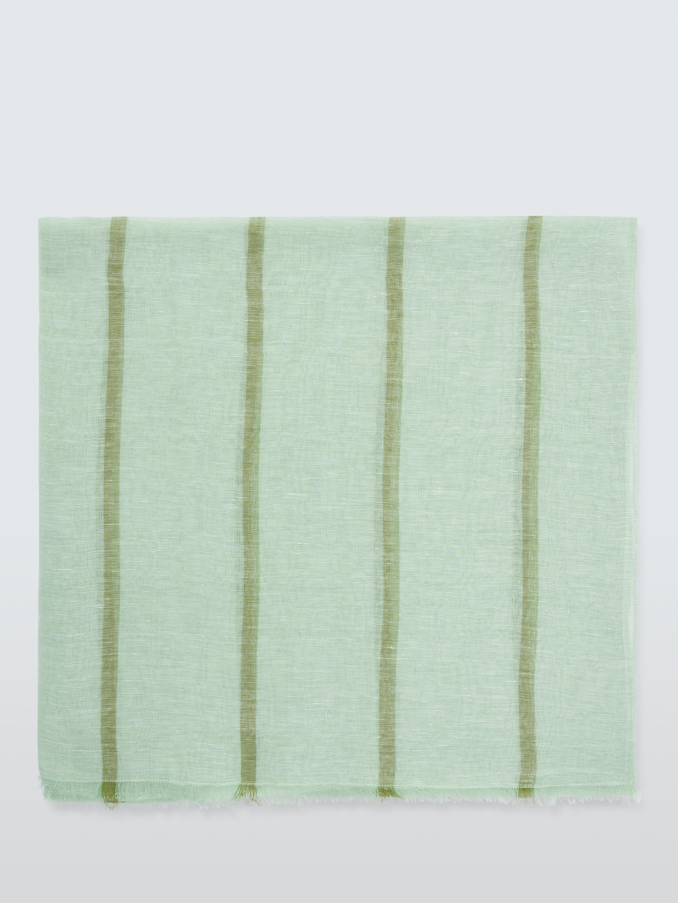 John Lewis stripe linen blend scarf 180x90cm (British brand)