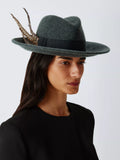 Whiteley wool felt fedora hat grey marl (British brand)