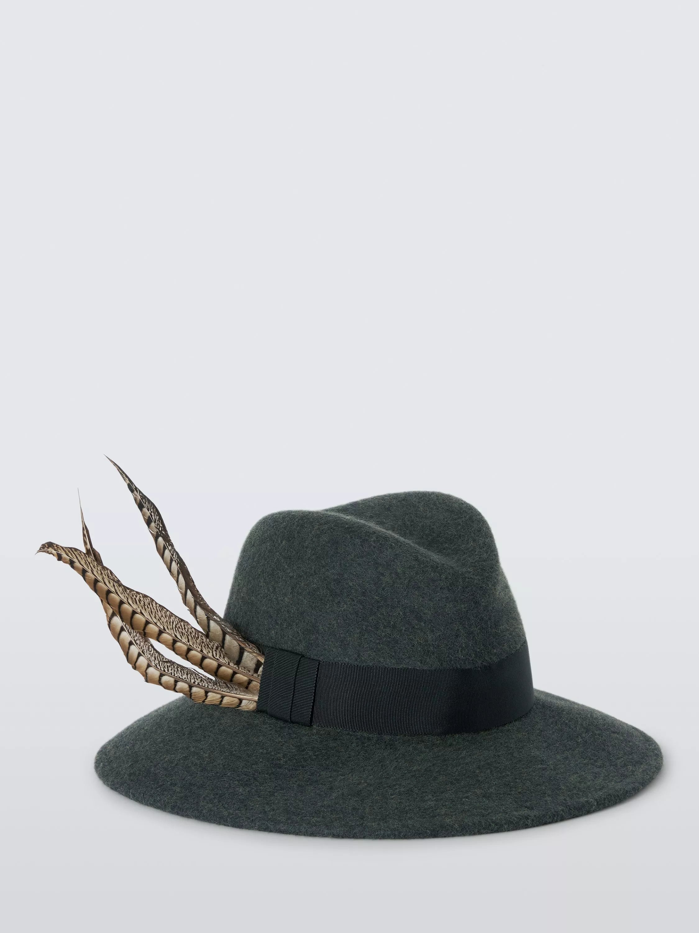 Whiteley wool felt fedora hat grey marl (British brand)