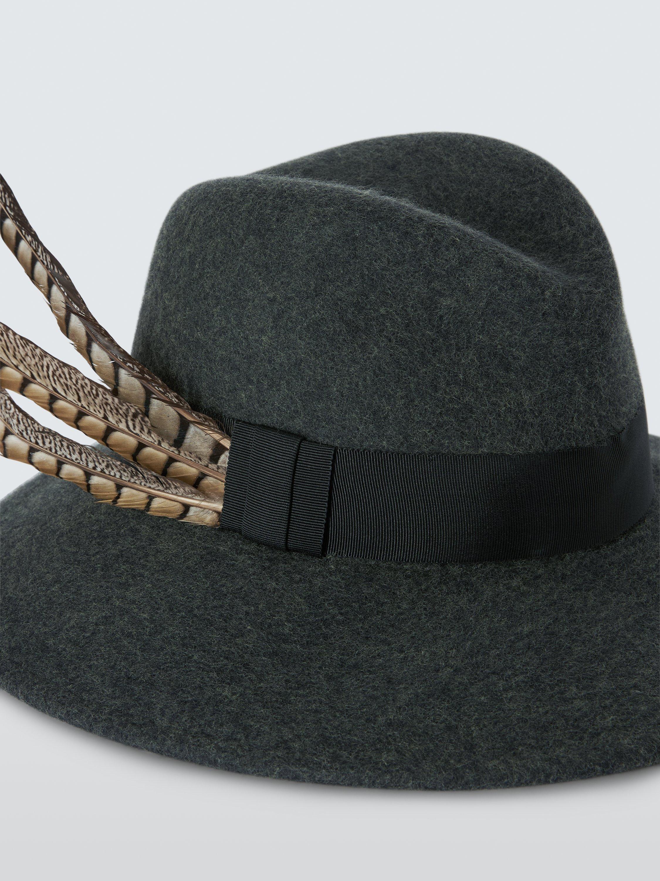 Whiteley wool felt fedora hat grey marl (British brand)