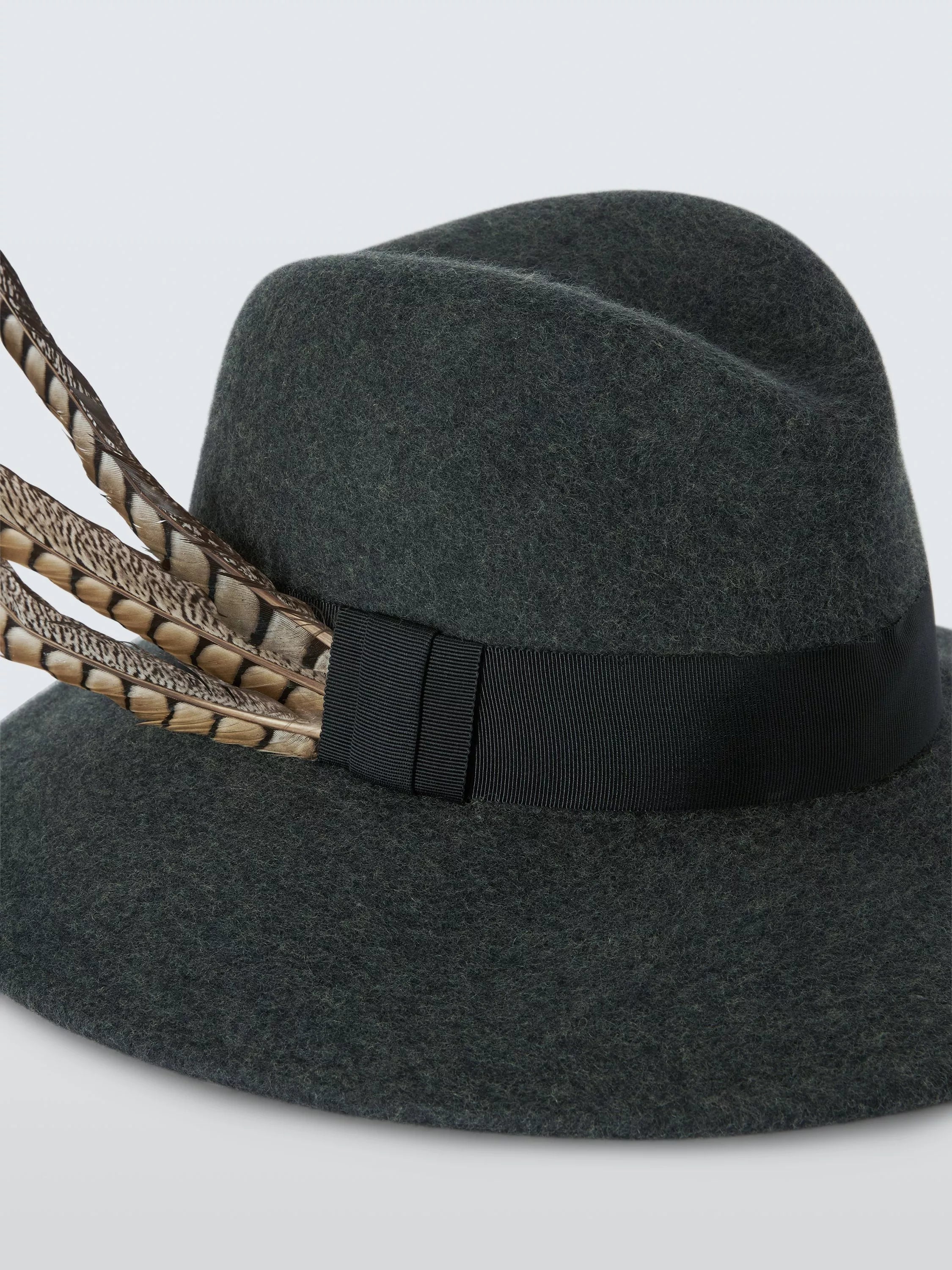 Whiteley wool felt fedora hat grey marl (British brand)