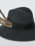 Whiteley wool felt fedora hat grey marl (British brand)