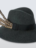 Whiteley wool felt fedora hat grey marl (British brand)